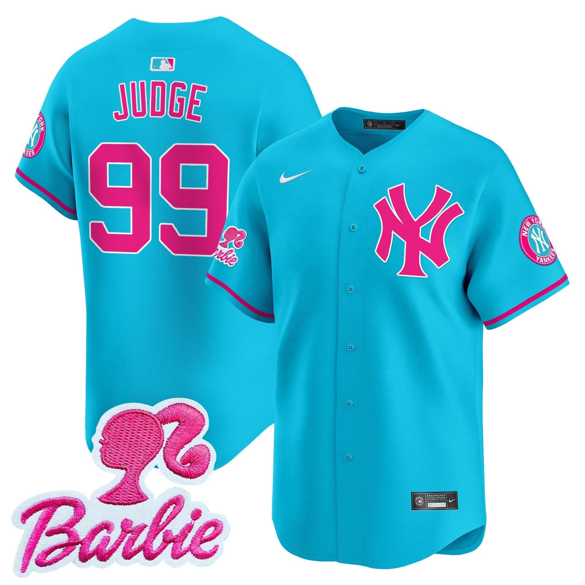 Camisa MLB New York Yankees Unisex Barbie Patch Vapor Premier Limited Jersey