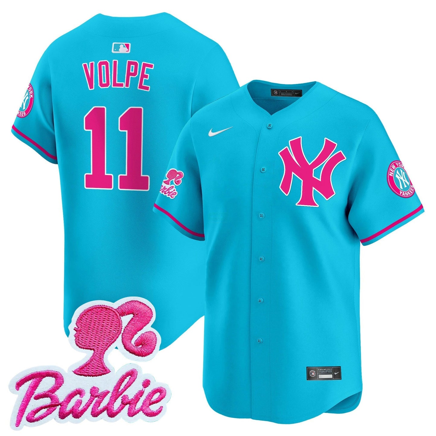 Camisa MLB New York Yankees Unisex Barbie Patch Vapor Premier Limited Jersey