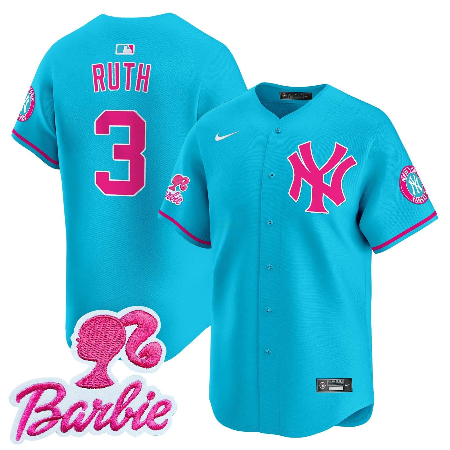 Camisa MLB New York Yankees Unisex Barbie Patch Vapor Premier Limited Jersey