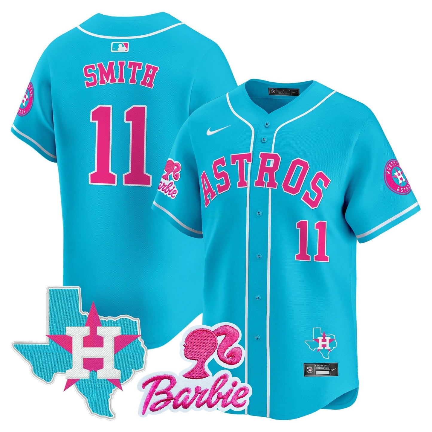 Camisa MLB Houston Astros Unisex Barbie Patch Vapor Premier Limited Jersey
