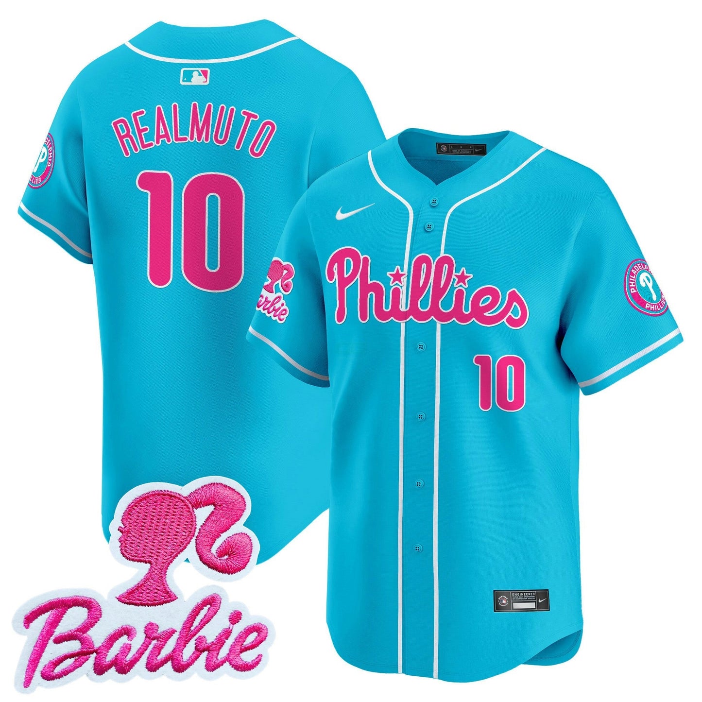 Camisa MLB Philadelphia Phillies Unisex Barbie Patch Vapor Premier Limited Jersey