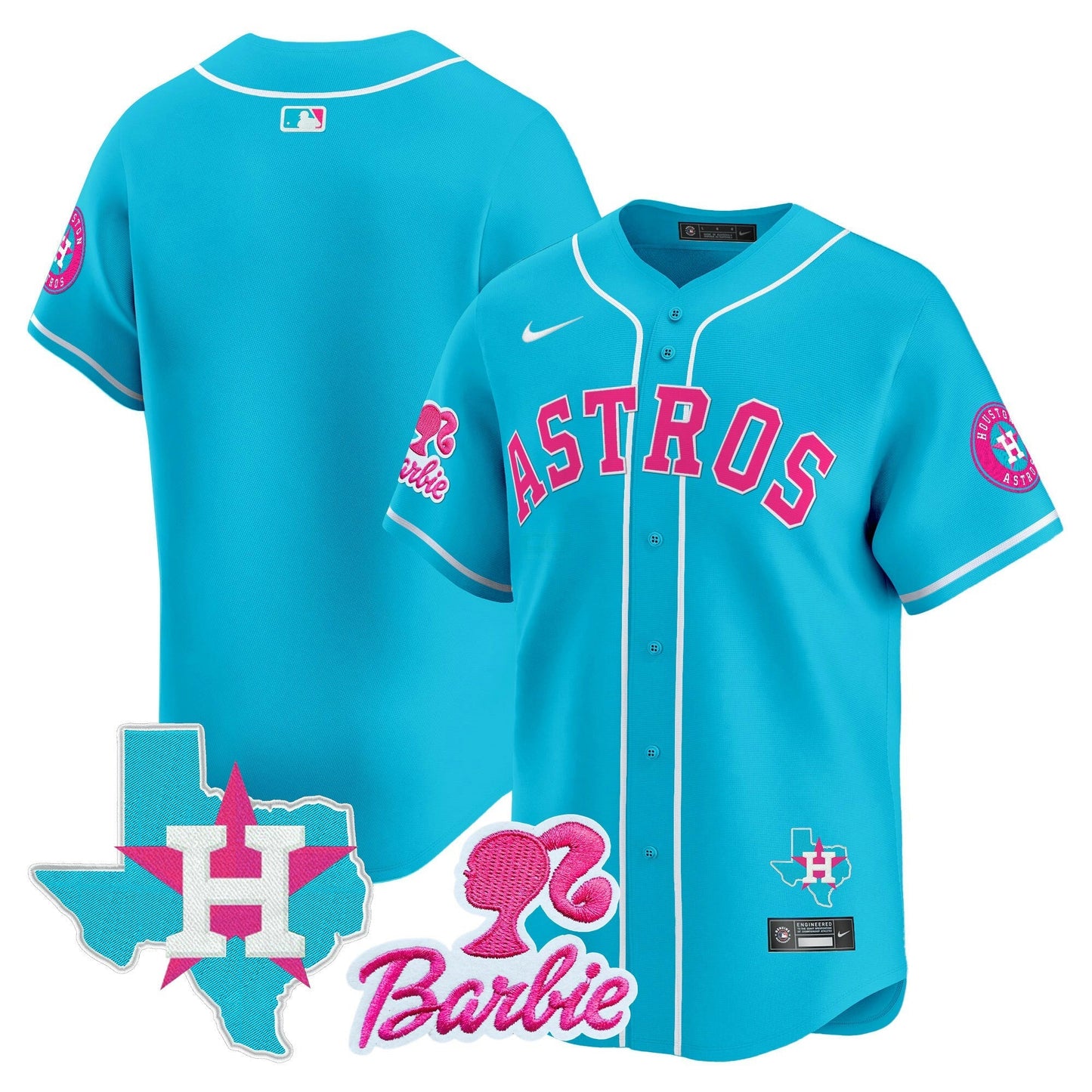 Camisa MLB Houston Astros Unisex Barbie Patch Vapor Premier Limited Jersey