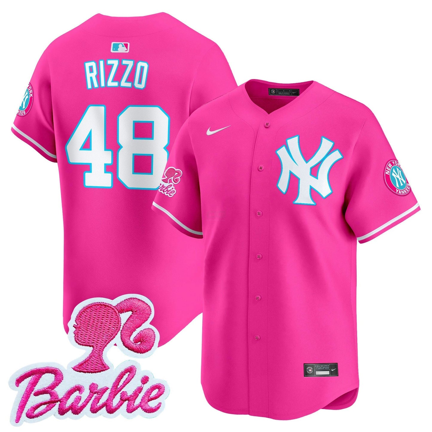 Camisa MLB New York Yankees Unisex Barbie Patch Vapor Premier Limited Jersey