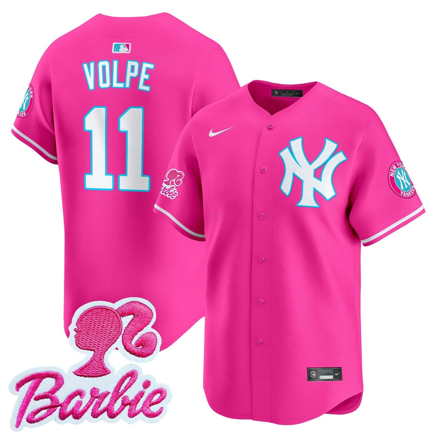 Camisa MLB New York Yankees Unisex Barbie Patch Vapor Premier Limited Jersey