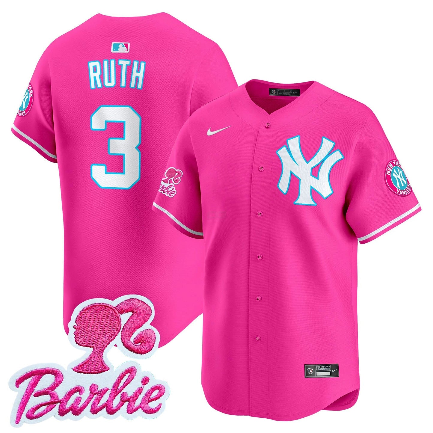 Camisa MLB New York Yankees Unisex Barbie Patch Vapor Premier Limited Jersey