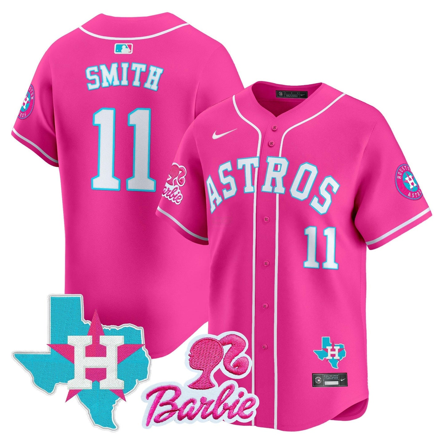 Camisa MLB Houston Astros Unisex Barbie Patch Vapor Premier Limited Jersey