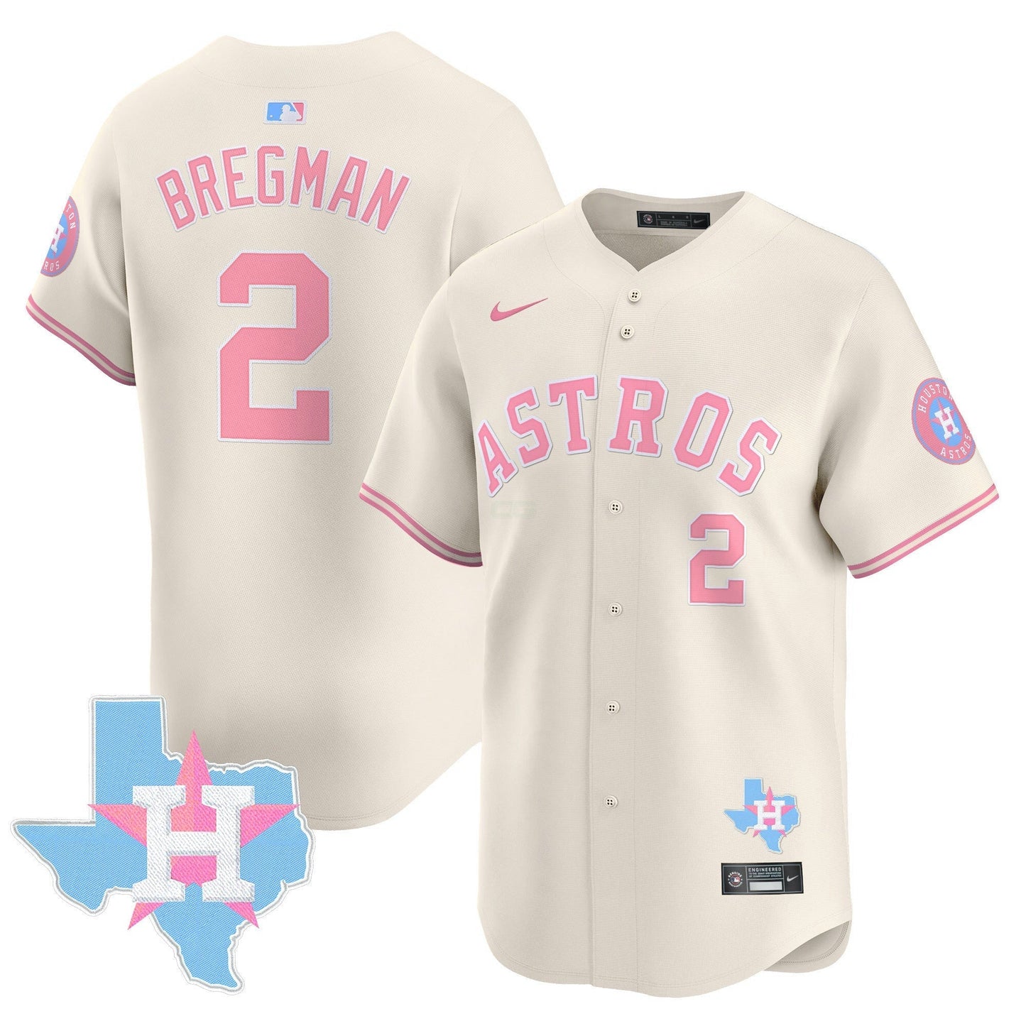 Camisa MLB Houston Astros Unisex Bubblegum Pink Vapor Premier Limited Jersey