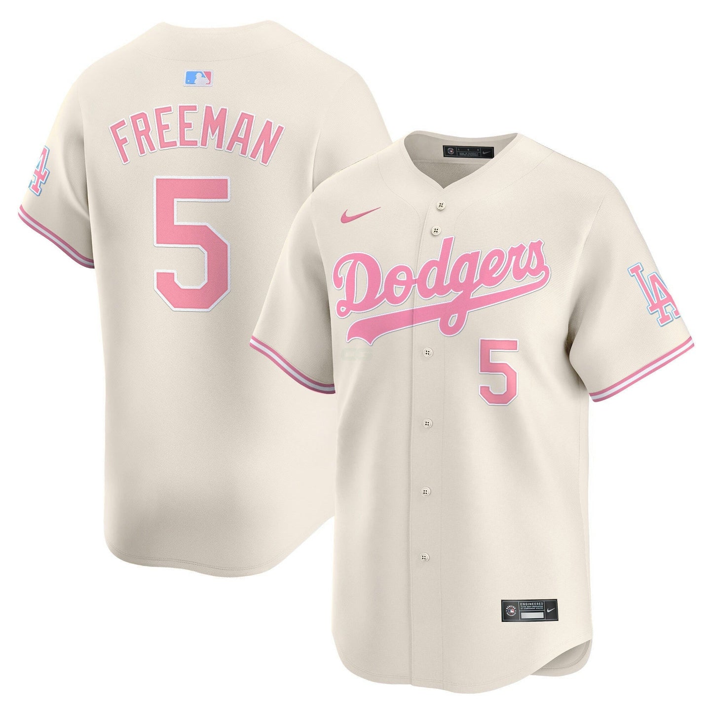 Camisa MLB Los Angeles Dodgers Unisex Bubblegum Pink Vapor Premier Limited Jersey