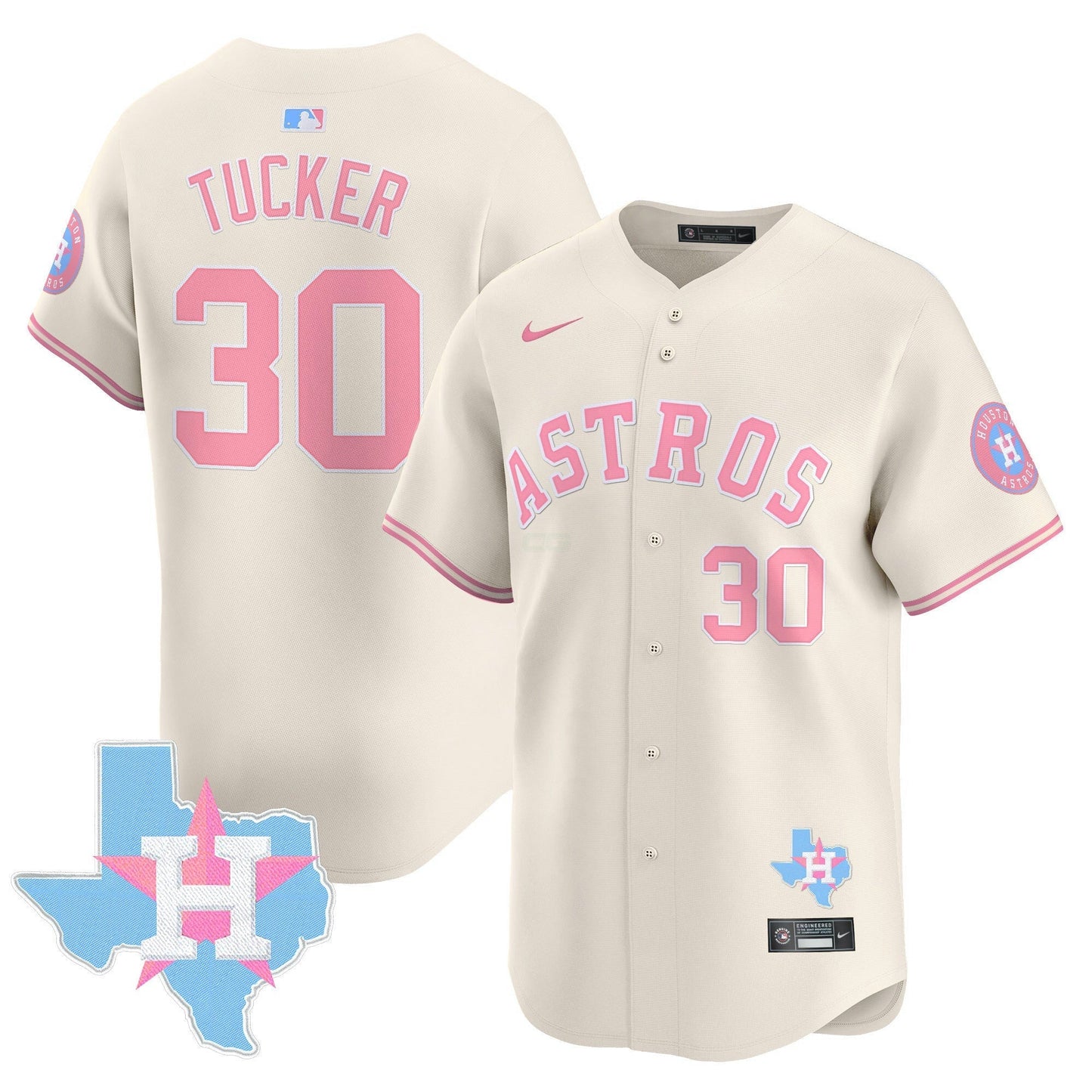 Camisa MLB Houston Astros Unisex Bubblegum Pink Vapor Premier Limited Jersey