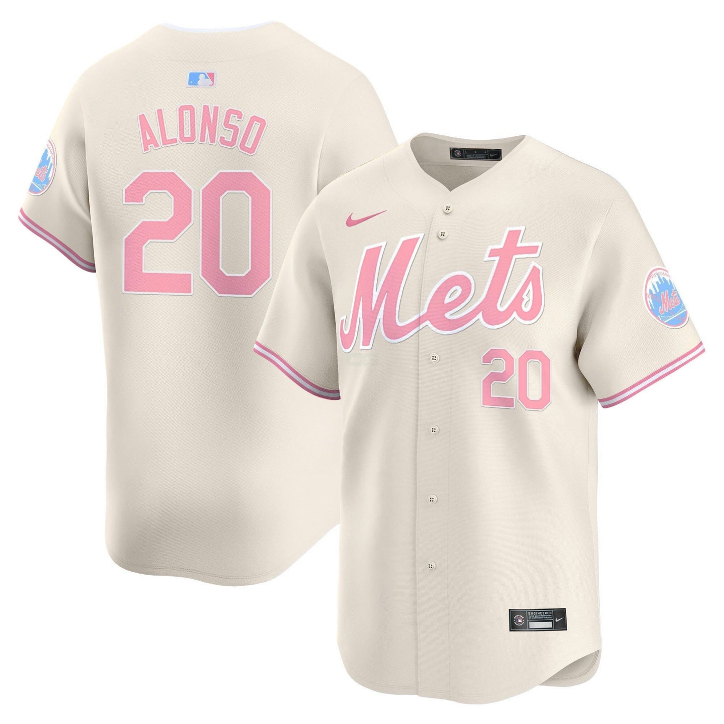 Camisa MLB New York Mets Unisex Bubblegum Pink Vapor Premier Limited Jersey