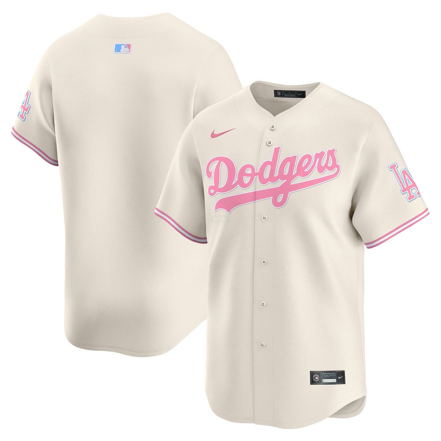 Camisa MLB Los Angeles Dodgers Unisex Bubblegum Pink Vapor Premier Limited Jersey
