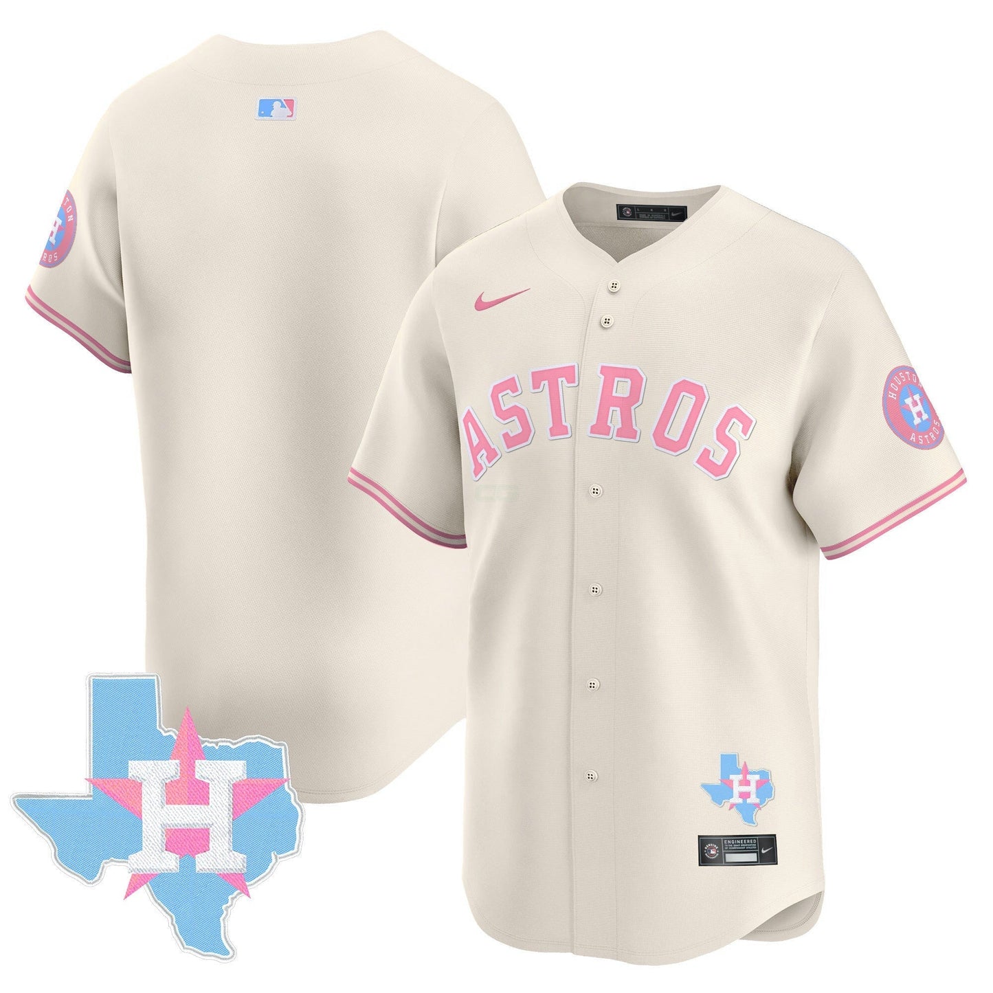 Camisa MLB Houston Astros Unisex Bubblegum Pink Vapor Premier Limited Jersey