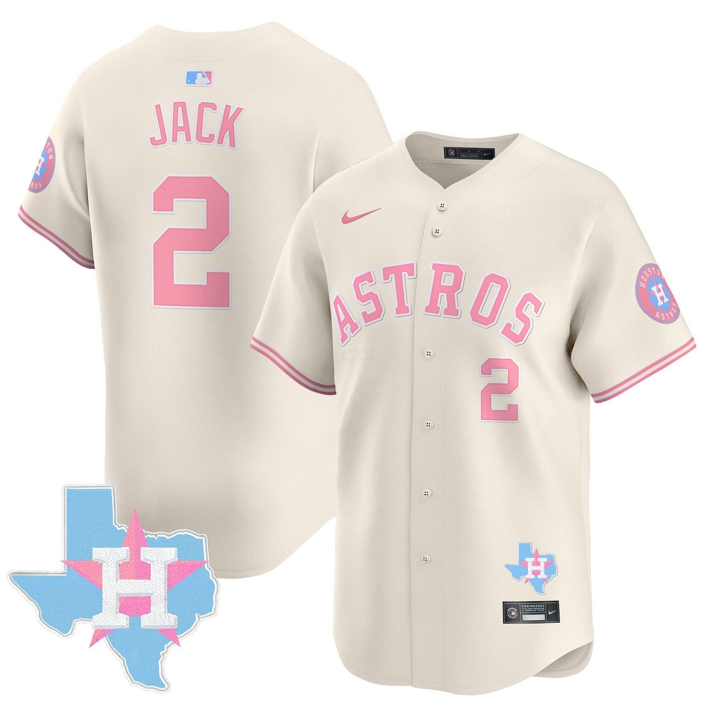 Camisa MLB Houston Astros Unisex Bubblegum Pink Vapor Premier Limited Jersey