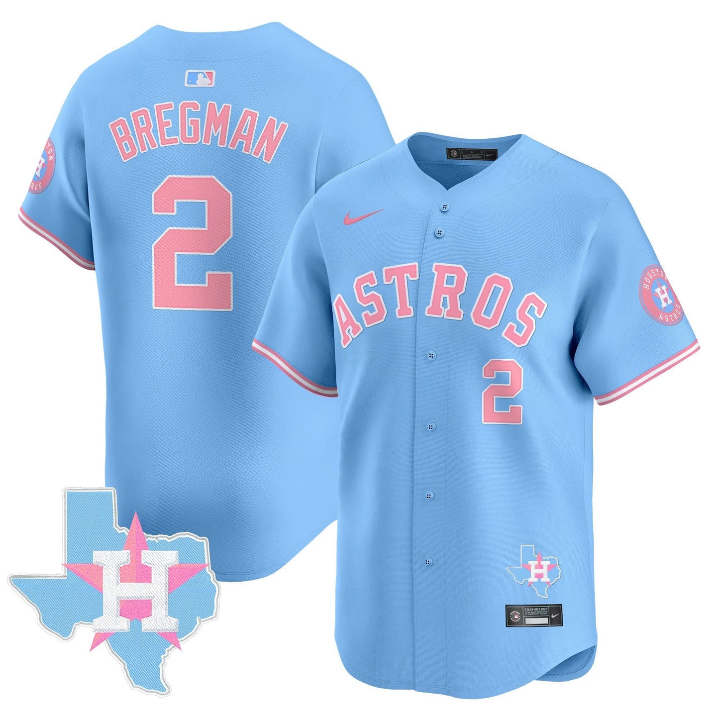 Camisa MLB Houston Astros Unisex Bubblegum Pink Vapor Premier Limited Jersey