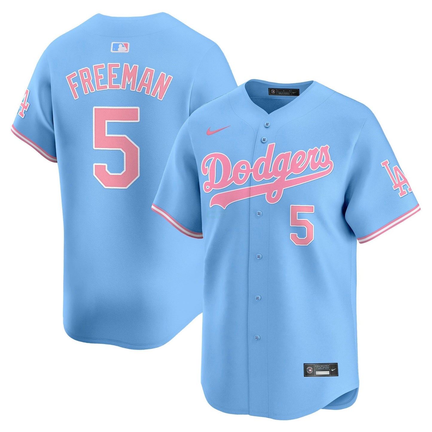 Camisa MLB Los Angeles Dodgers Unisex Bubblegum Pink Vapor Premier Limited Jersey