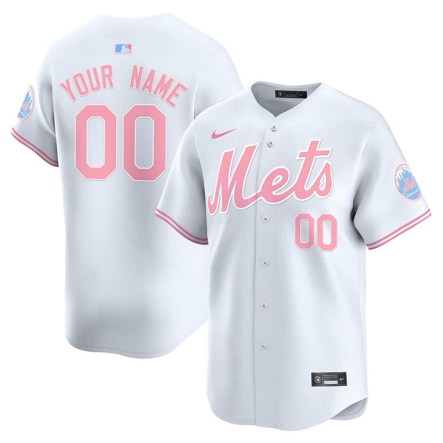 Camisa MLB Unisex Bubblegum Pink Vapor Premier Limited Jersey - Personalizada