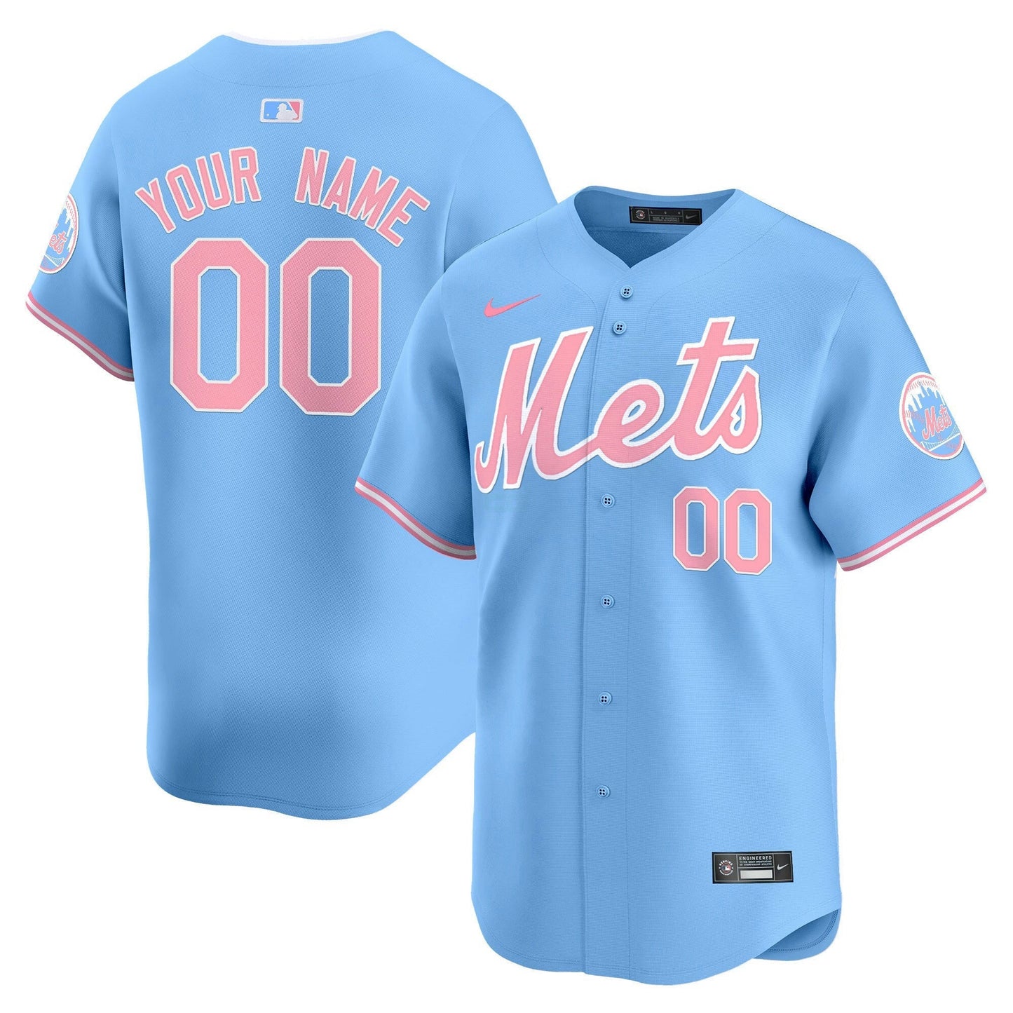 Camisa MLB Unisex Bubblegum Pink Vapor Premier Limited Jersey - Personalizada