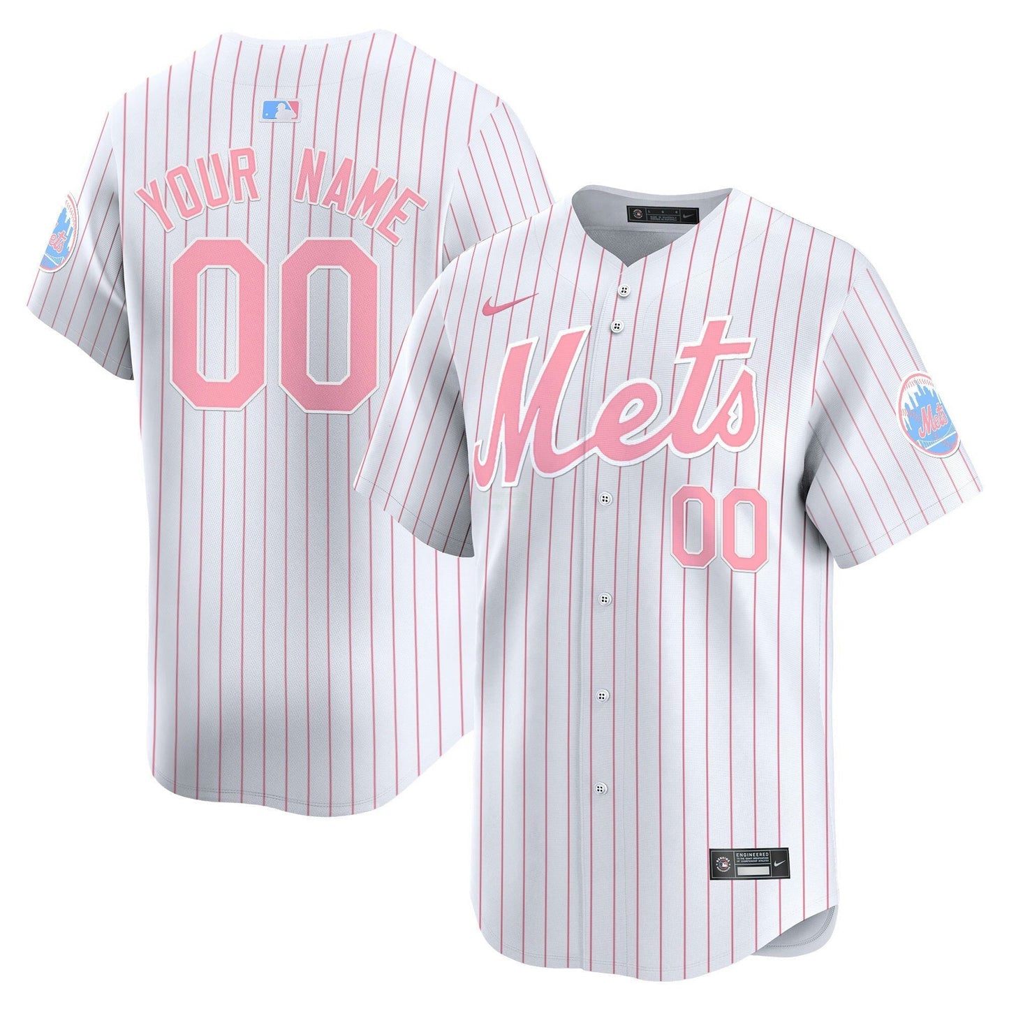 Camisa MLB Unisex Bubblegum Pink Vapor Premier Limited Jersey - Personalizada