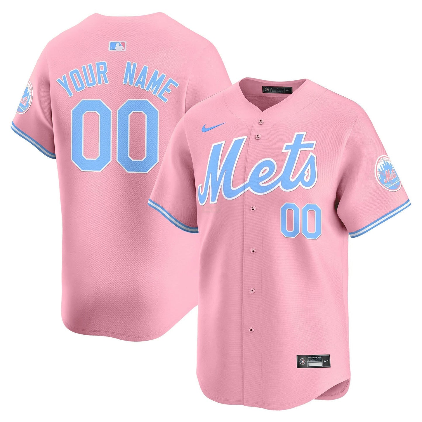 Camisa MLB Unisex Bubblegum Pink Vapor Premier Limited Jersey - Personalizada