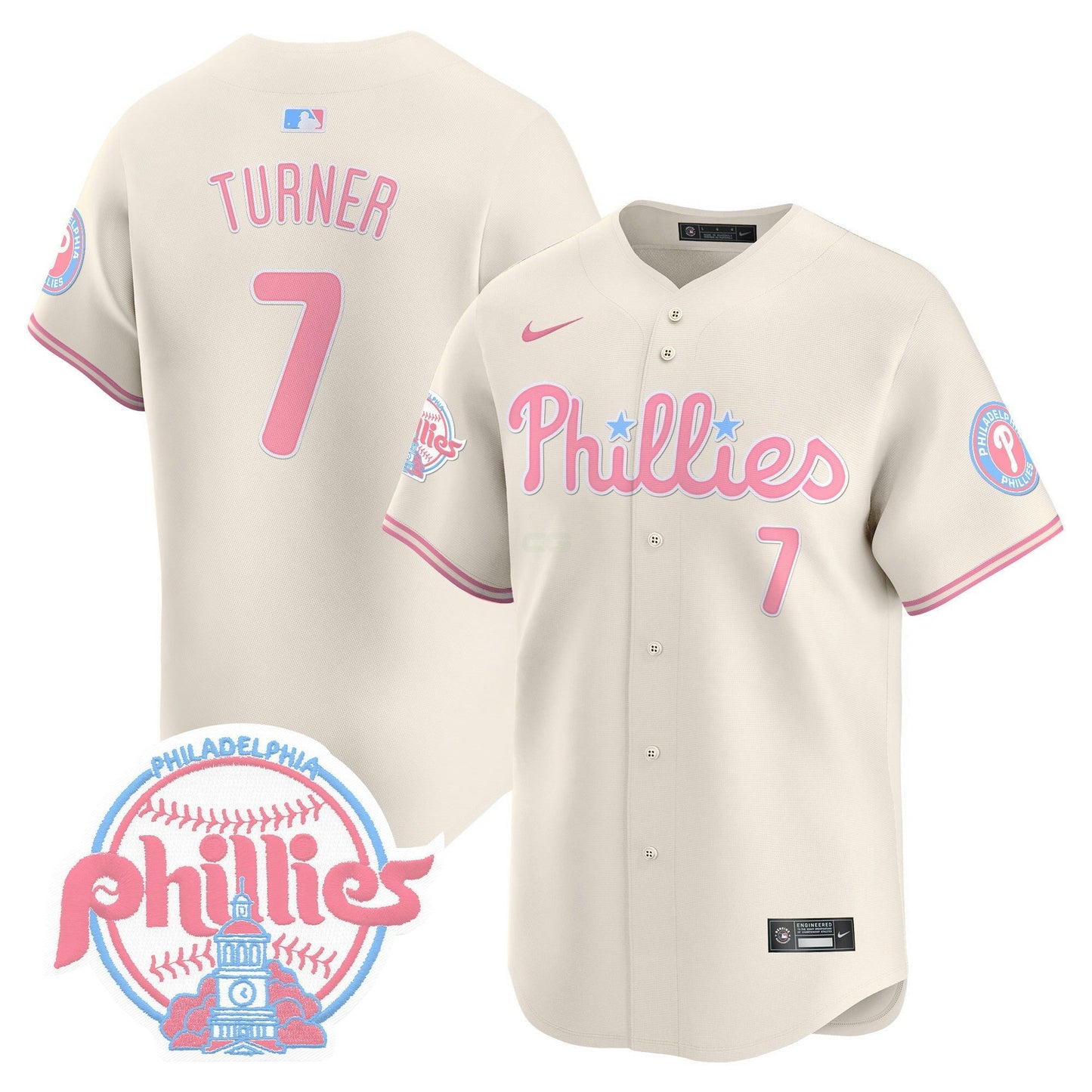 Camisa MLB Philadelphia Phillies Unisex Bubblegum Pink Vapor Premier Limited Jersey V2