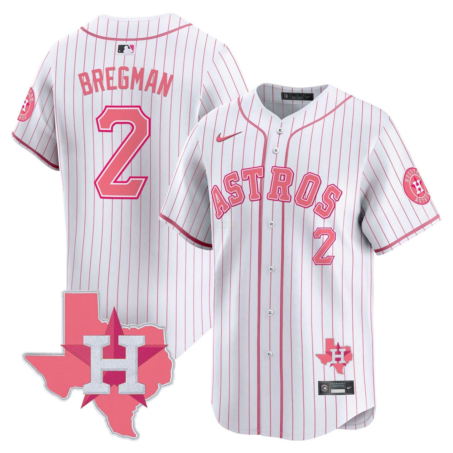 Camisa MLB Houston Astros Unisex Bubblegum Pink Vapor Premier Limited Jersey V2