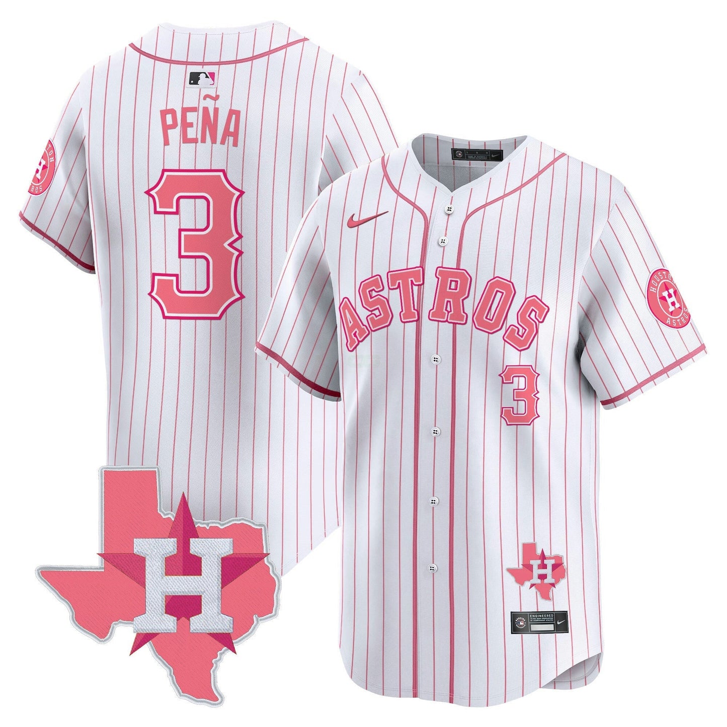Camisa MLB Houston Astros Unisex Bubblegum Pink Vapor Premier Limited Jersey V2