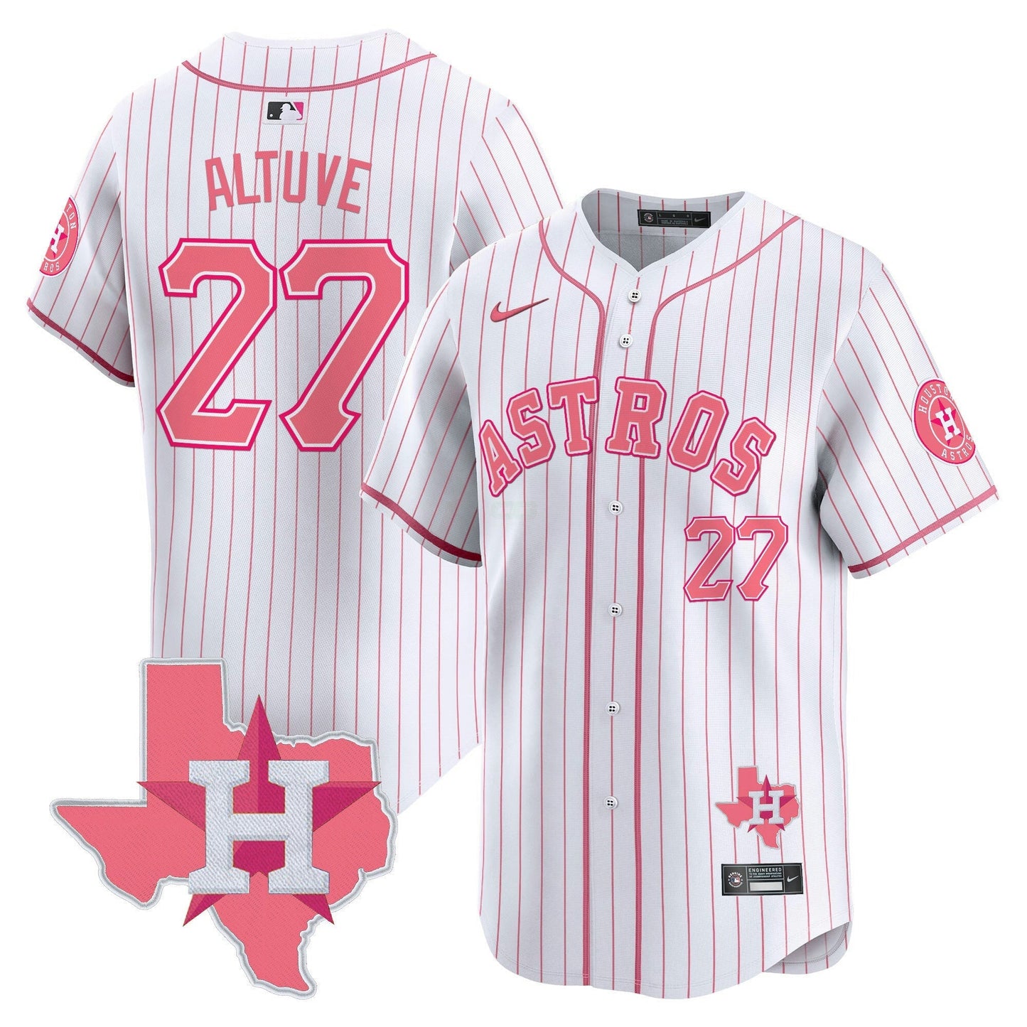 Camisa MLB Houston Astros Unisex Bubblegum Pink Vapor Premier Limited Jersey V2