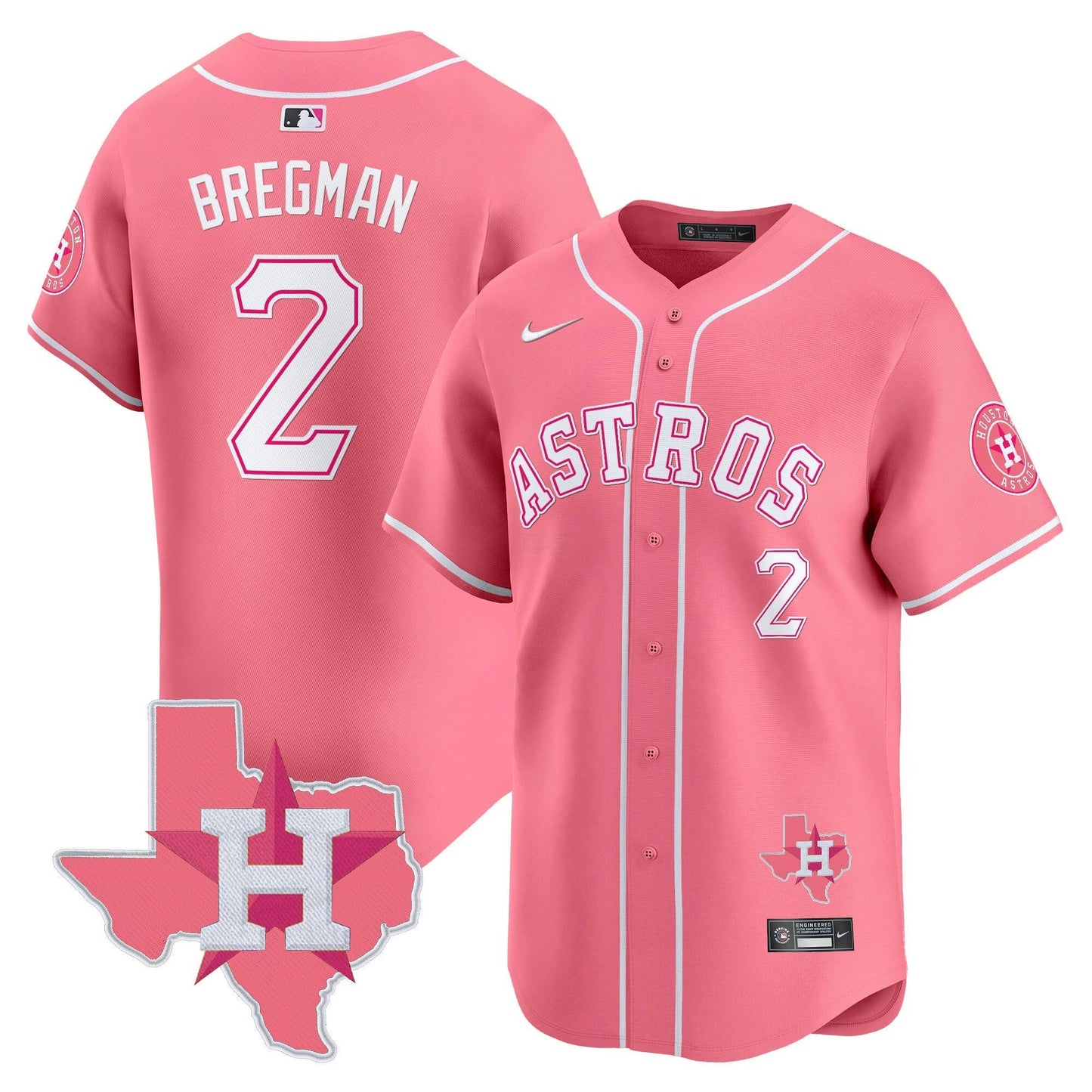 Camisa MLB Houston Astros Unisex Bubblegum Pink Vapor Premier Limited Jersey V2