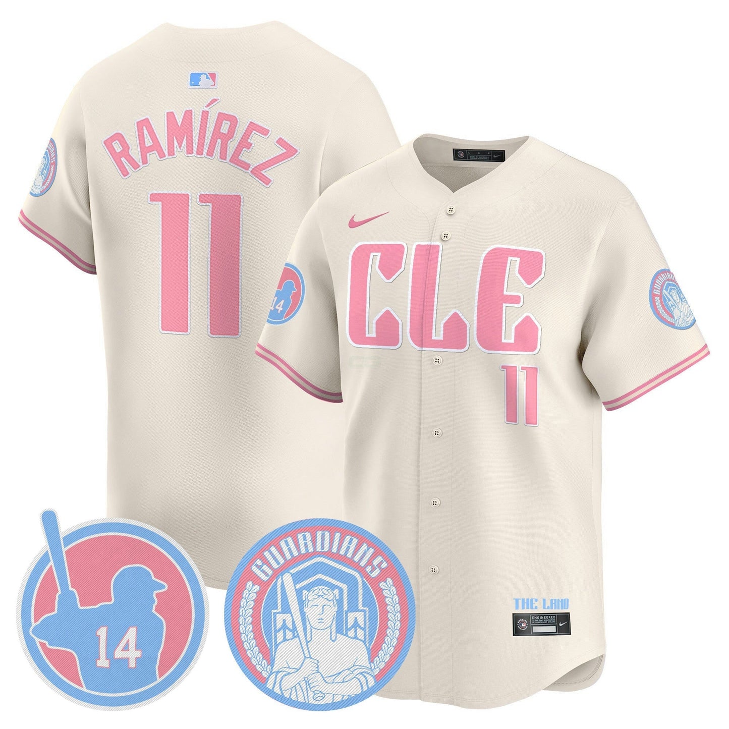 Camisa MLB Unisex Cleveland Bubblegum Pink Vapor Premier Limited Jersey