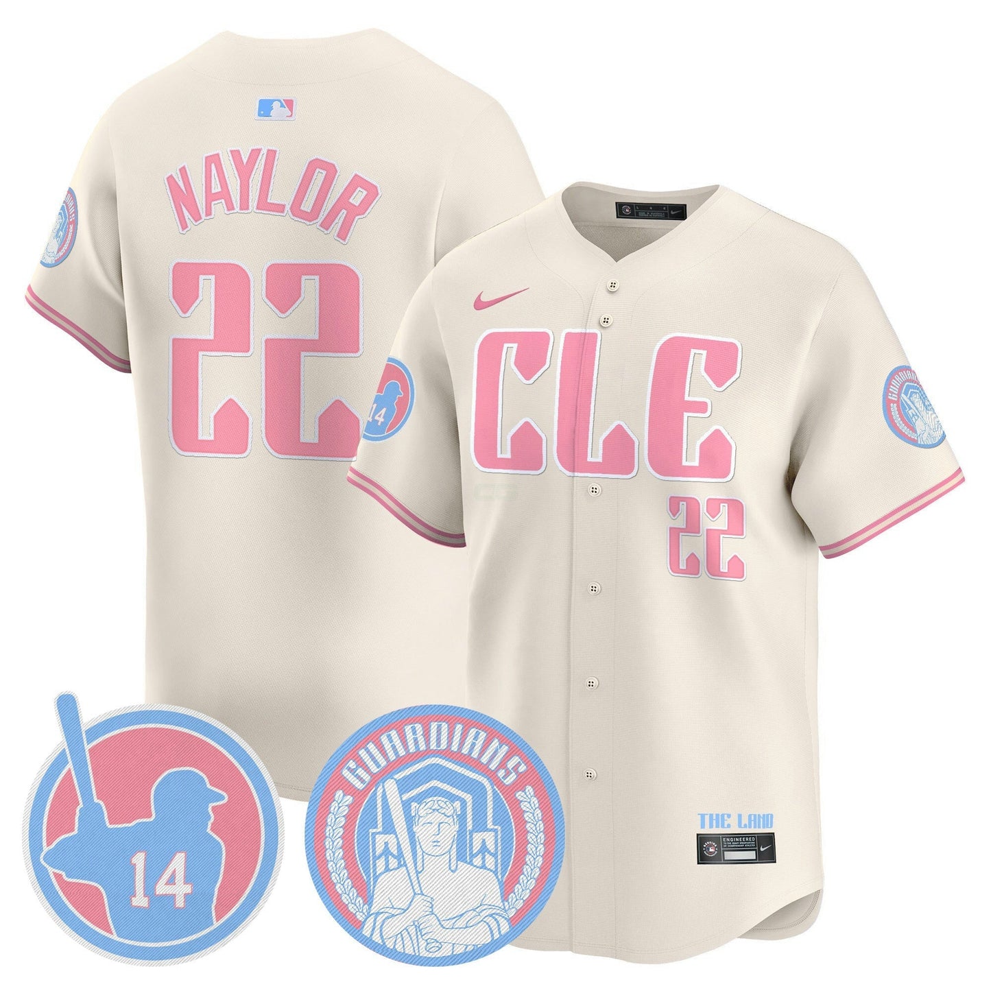 Camisa MLB Unisex Cleveland Bubblegum Pink Vapor Premier Limited Jersey