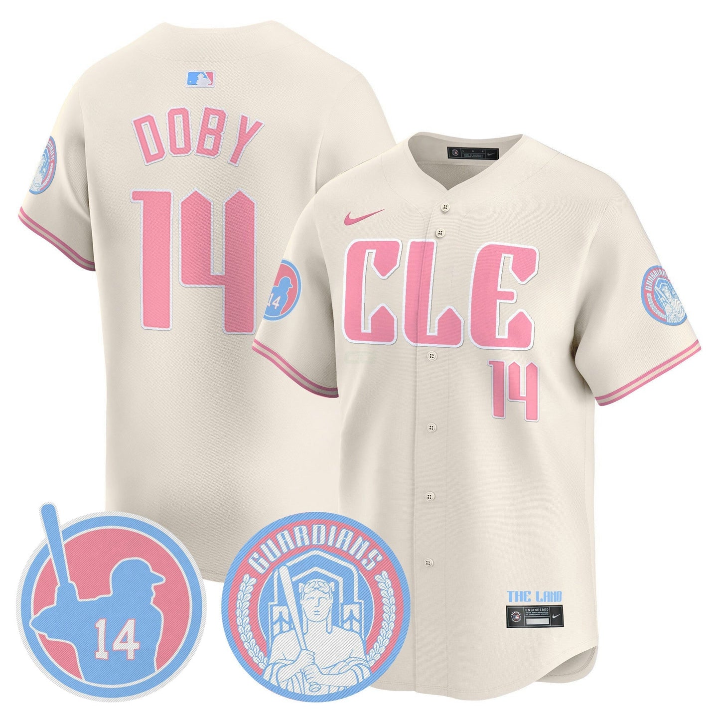 Camisa MLB Unisex Cleveland Bubblegum Pink Vapor Premier Limited Jersey