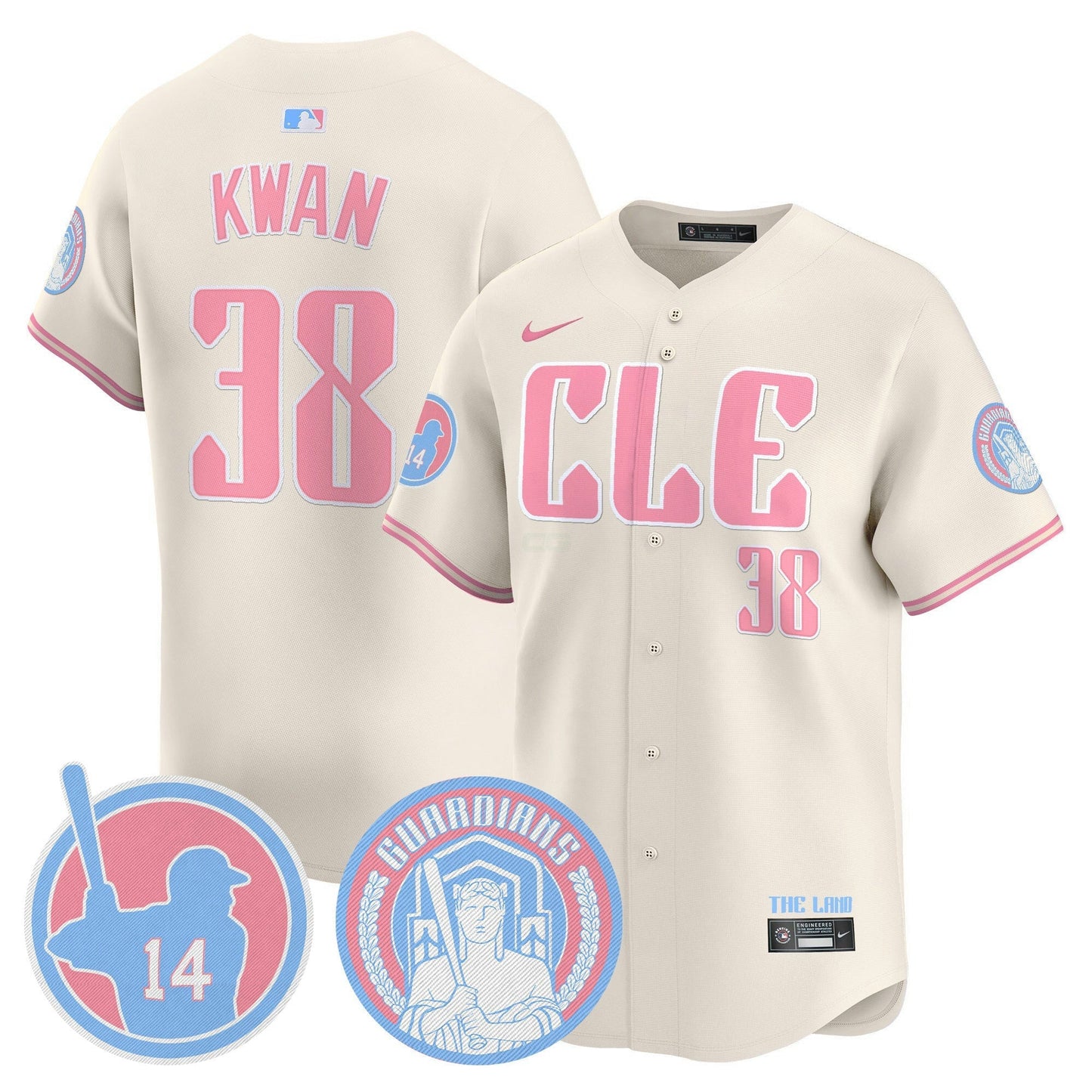 Camisa MLB Unisex Cleveland Bubblegum Pink Vapor Premier Limited Jersey
