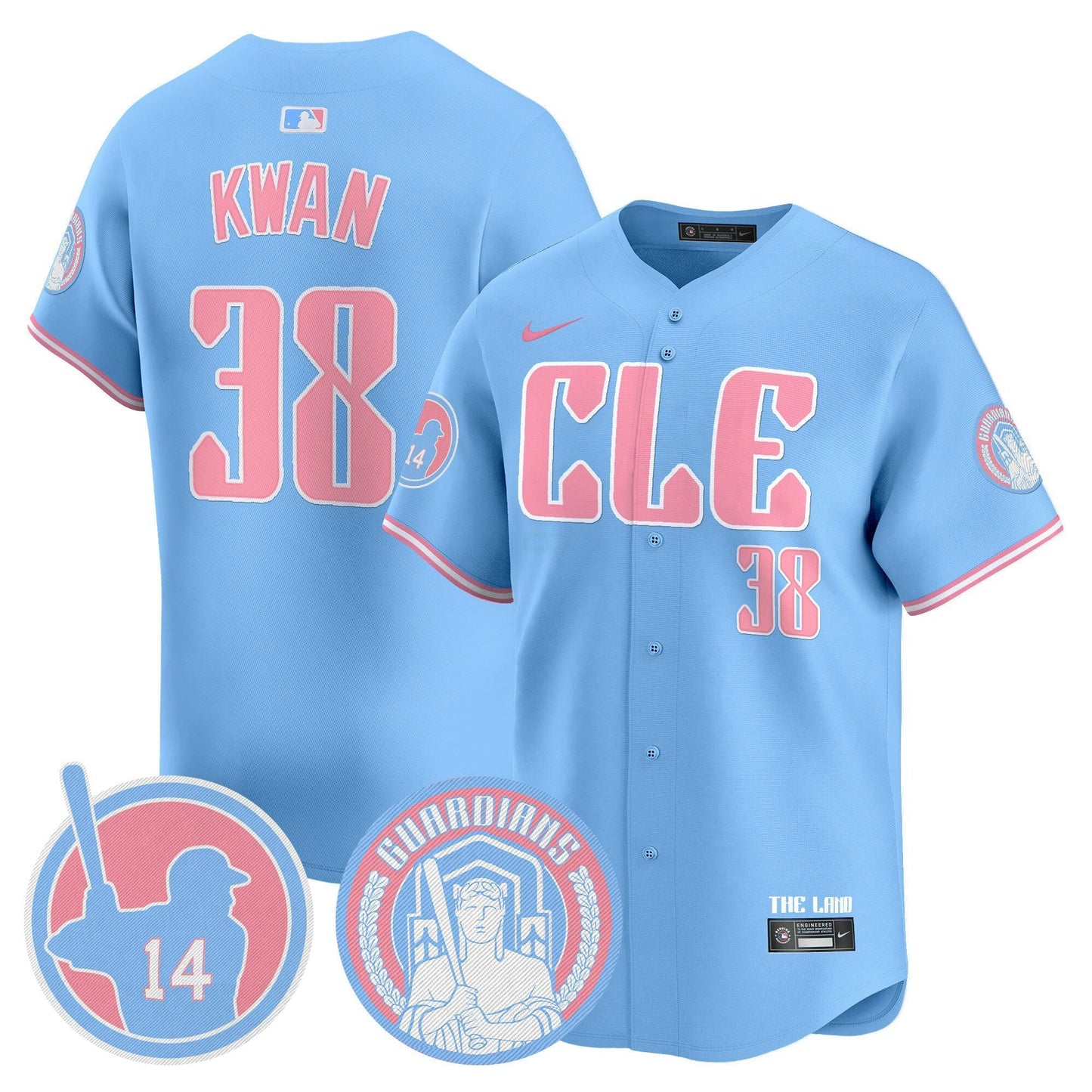 Camisa MLB Unisex Cleveland Bubblegum Pink Vapor Premier Limited Jersey