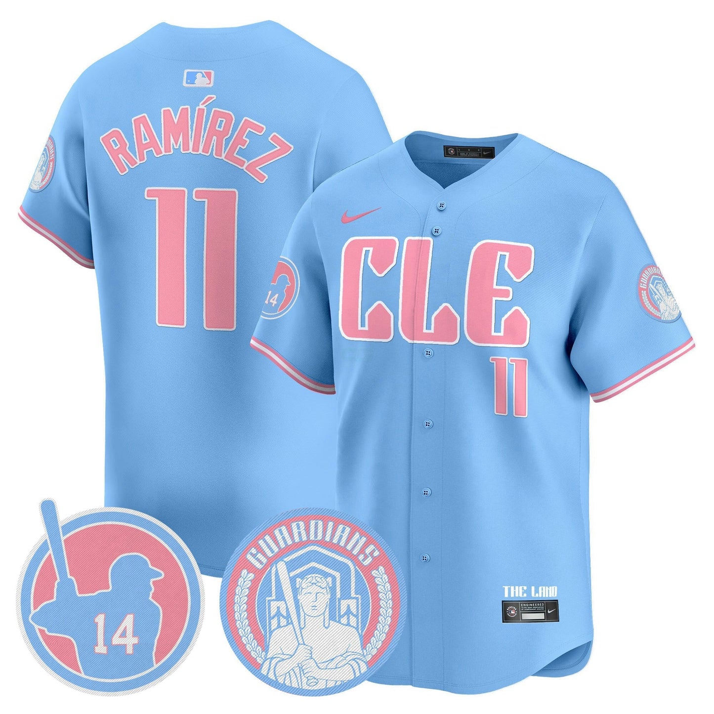 Camisa MLB Unisex Cleveland Bubblegum Pink Vapor Premier Limited Jersey