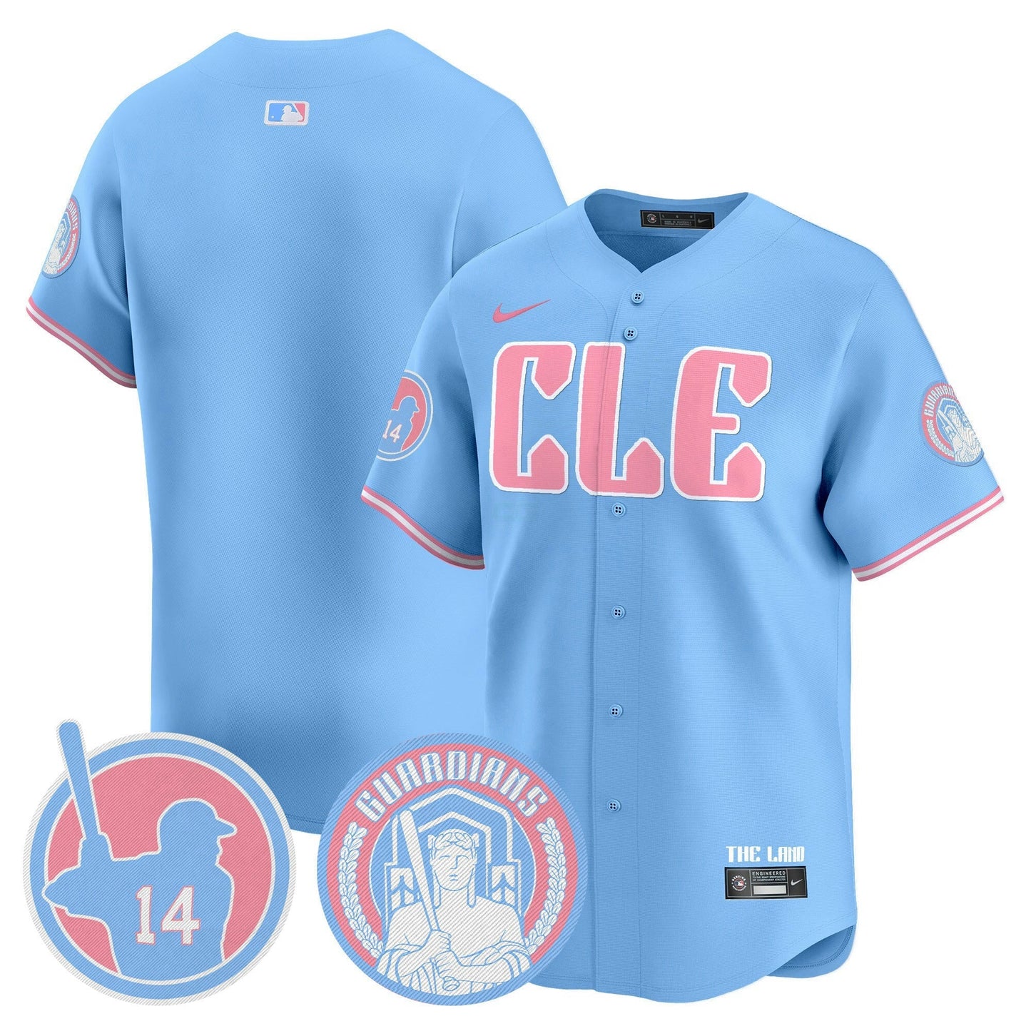 Camisa MLB Unisex Cleveland Bubblegum Pink Vapor Premier Limited Jersey