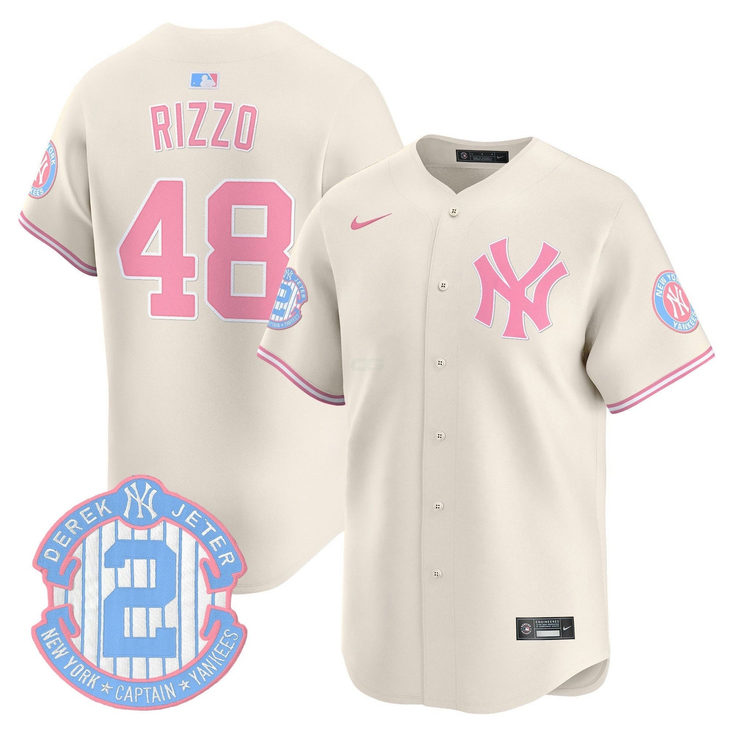 Camisa MLB Unisex New York Bubblegum Pink Vapor Premier Limited Jersey