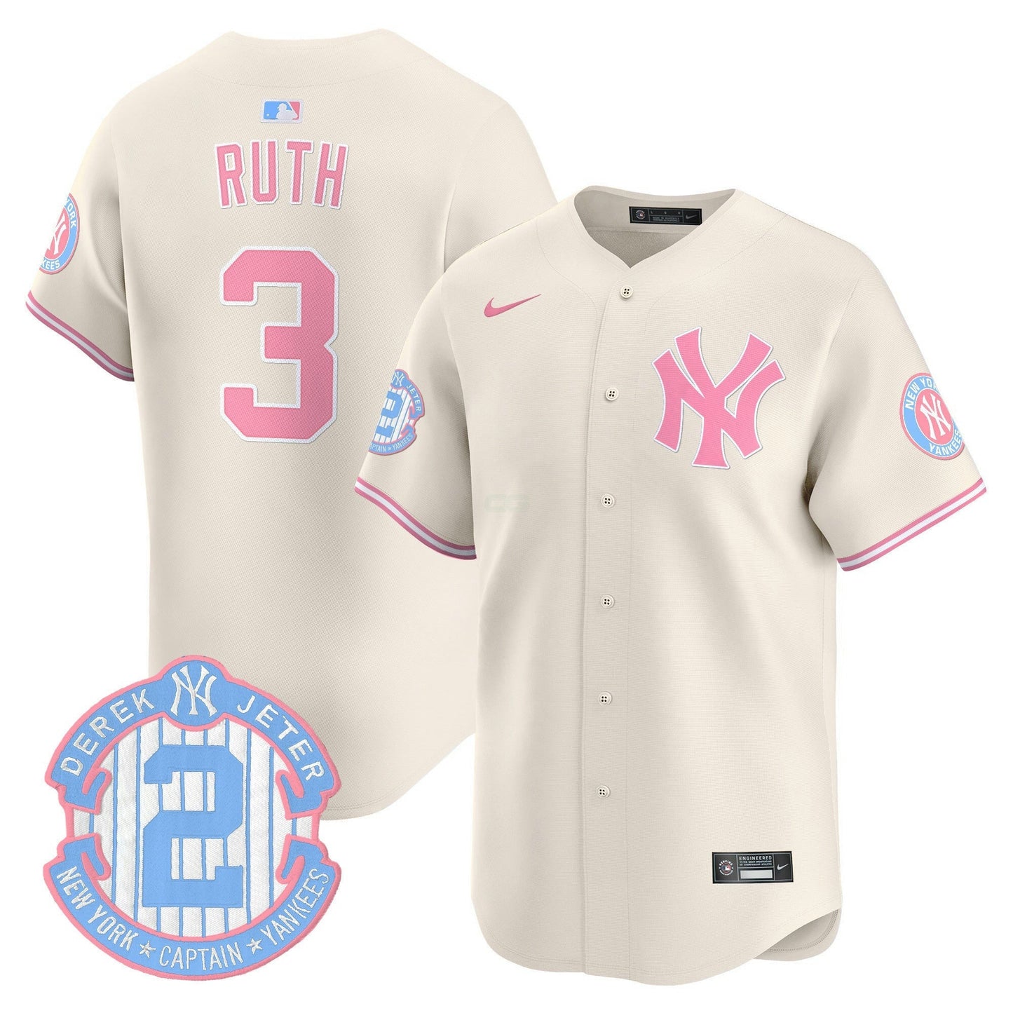 Camisa MLB Unisex New York Bubblegum Pink Vapor Premier Limited Jersey