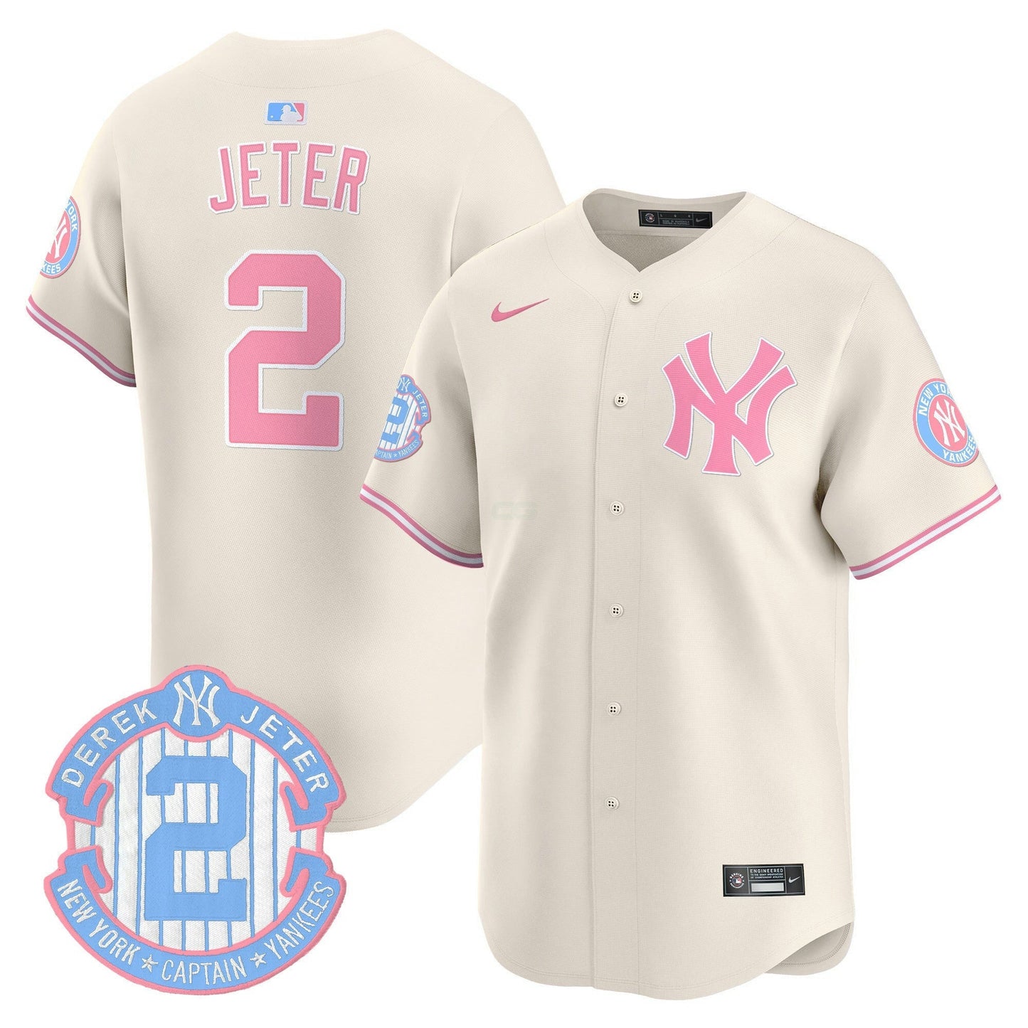 Camisa MLB Unisex New York Bubblegum Pink Vapor Premier Limited Jersey
