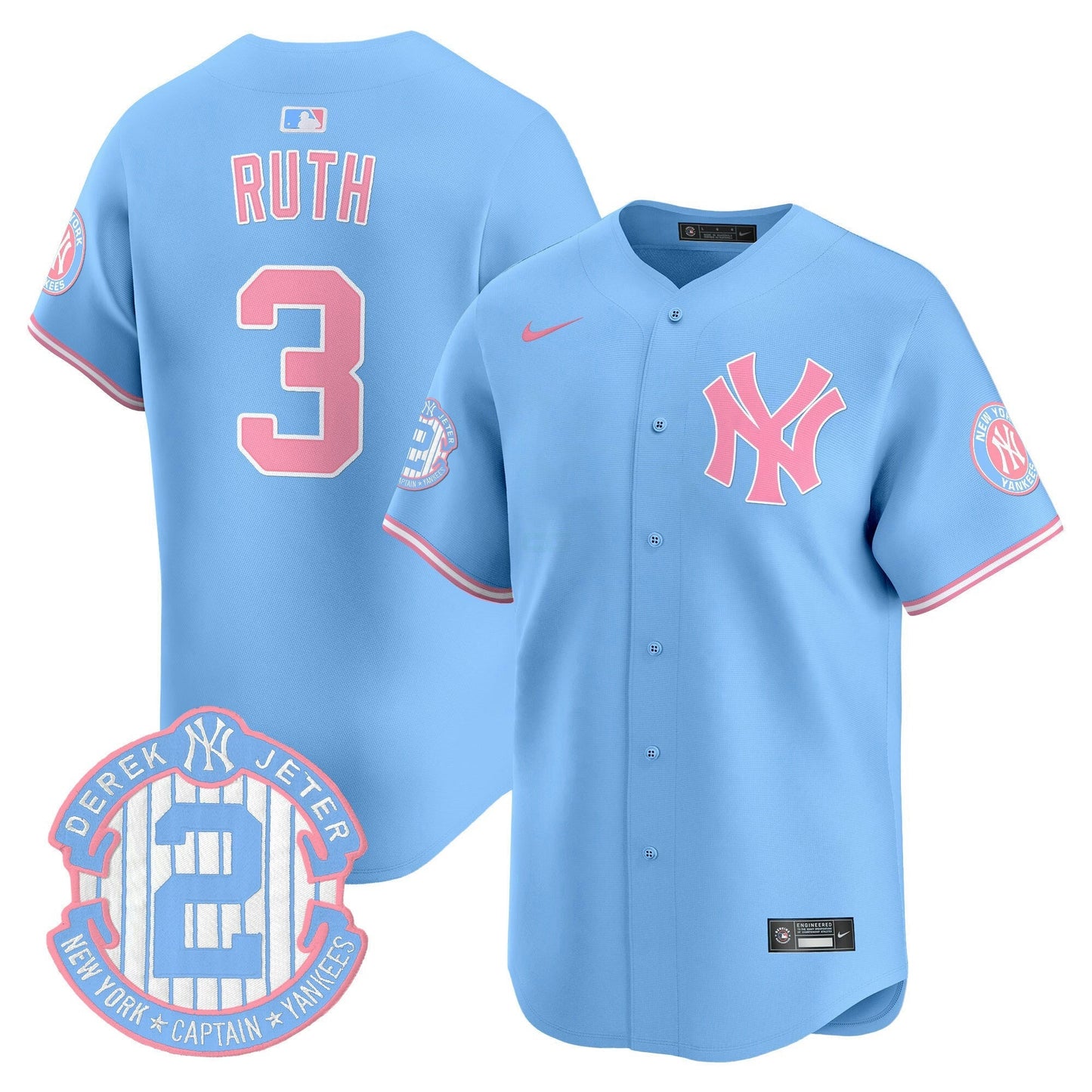 Camisa MLB Unisex New York Bubblegum Pink Vapor Premier Limited Jersey