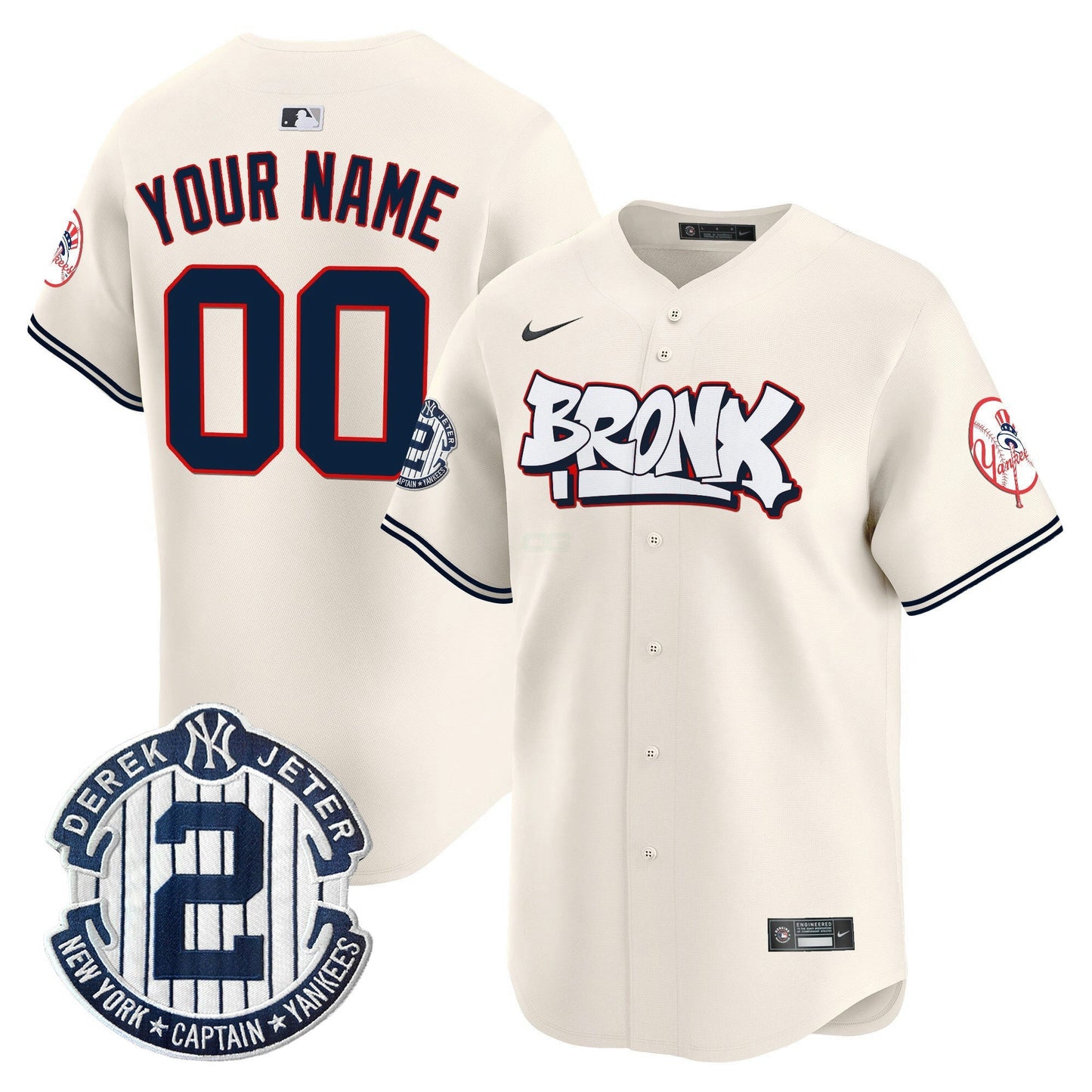 Camisa MLB Unisex New York The Bronx Graffiti Vapor Premier Limited Jersey V4 - Personalizada