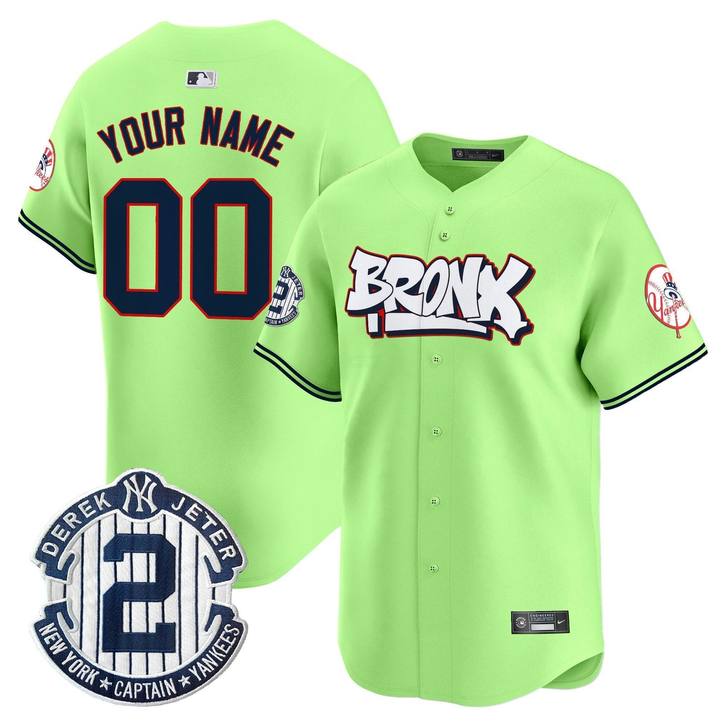 Camisa MLB Unisex New York The Bronx Graffiti Vapor Premier Limited Jersey V4 - Personalizada