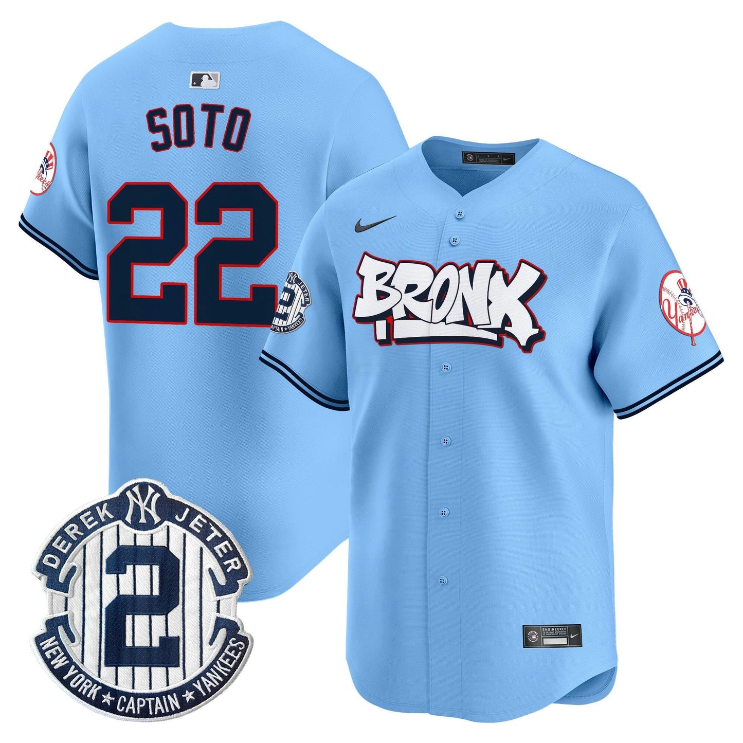 Camisa MLB Unisex New York The Bronx Graffiti Vapor Premier Limited Jersey V4