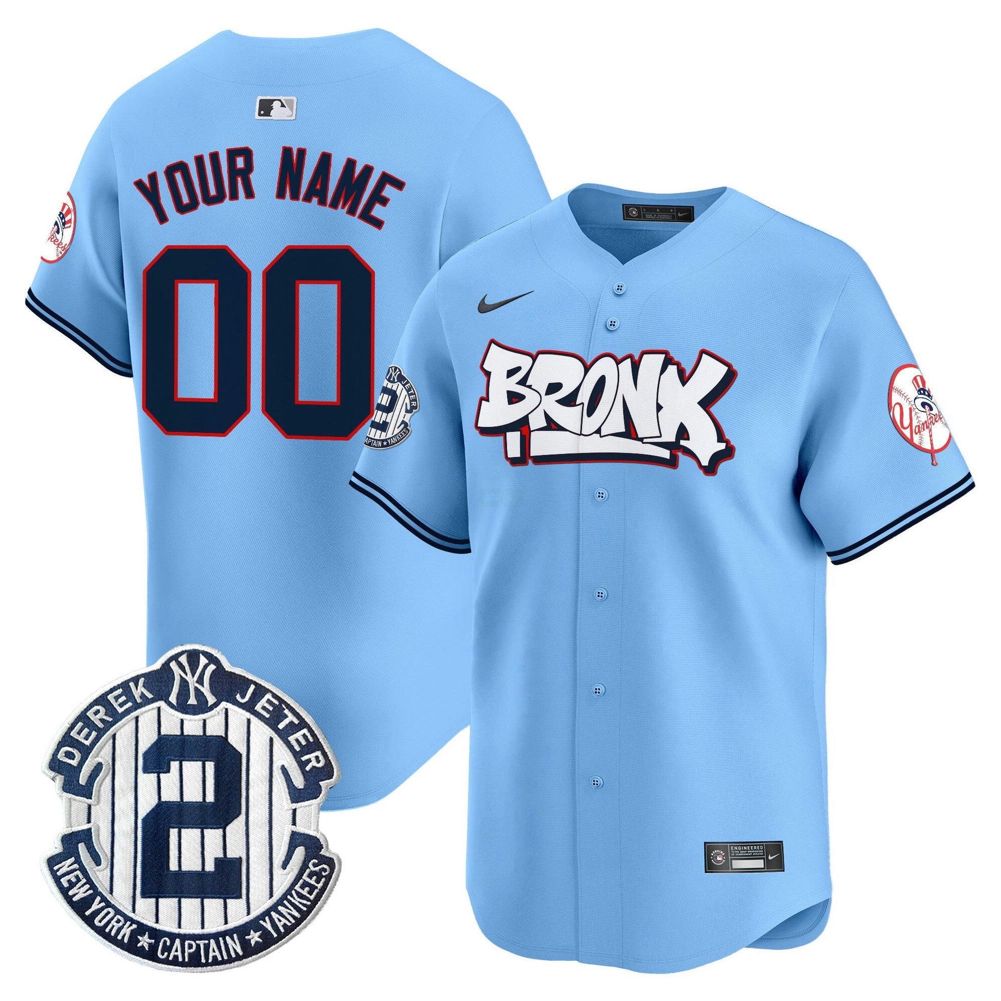 Camisa MLB Unisex New York The Bronx Graffiti Vapor Premier Limited Jersey V4 - Personalizada