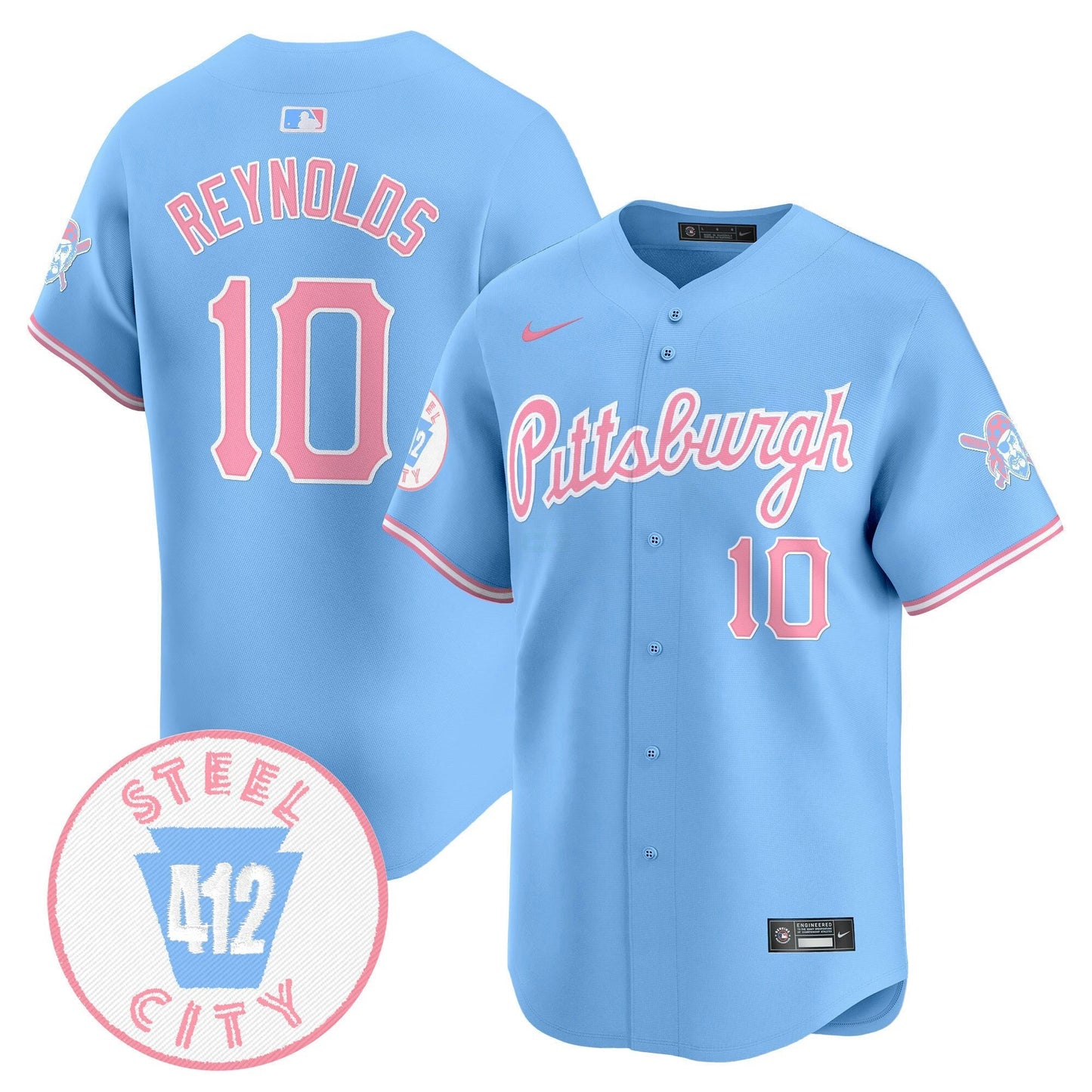 Camisa MLB Unisex Pittsburgh Bubblegum Pink Vapor Premier Limited Jersey