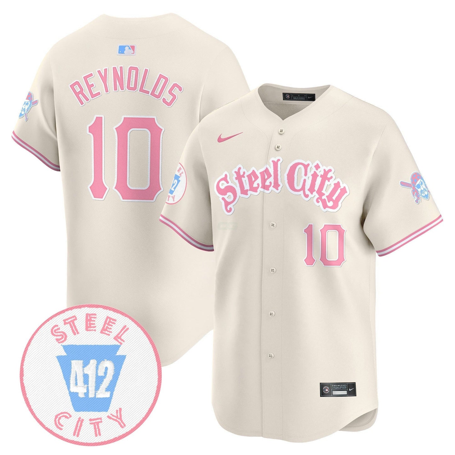 Camisa MLB Unisex Pittsburgh Bubblegum Pink Vapor Premier Limited Jersey V2