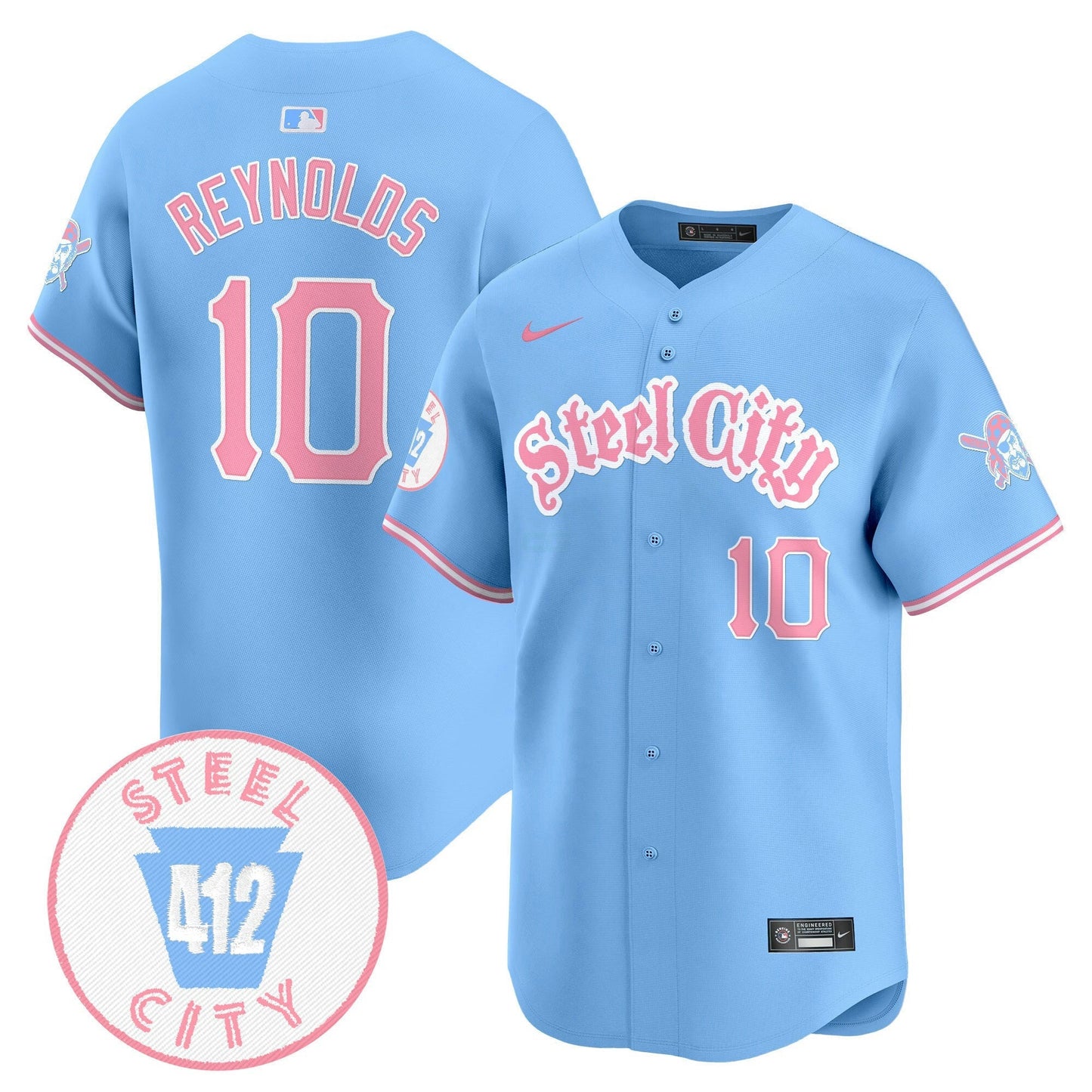 Camisa MLB Unisex Pittsburgh Bubblegum Pink Vapor Premier Limited Jersey V2