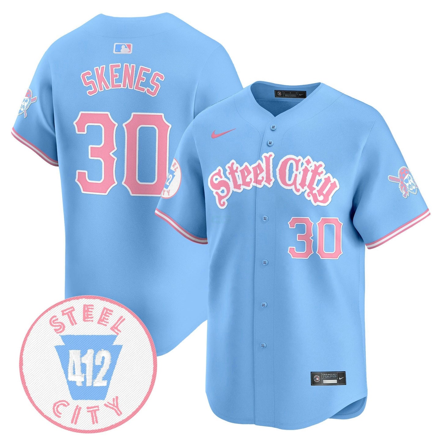Camisa MLB Unisex Pittsburgh Bubblegum Pink Vapor Premier Limited Jersey V2