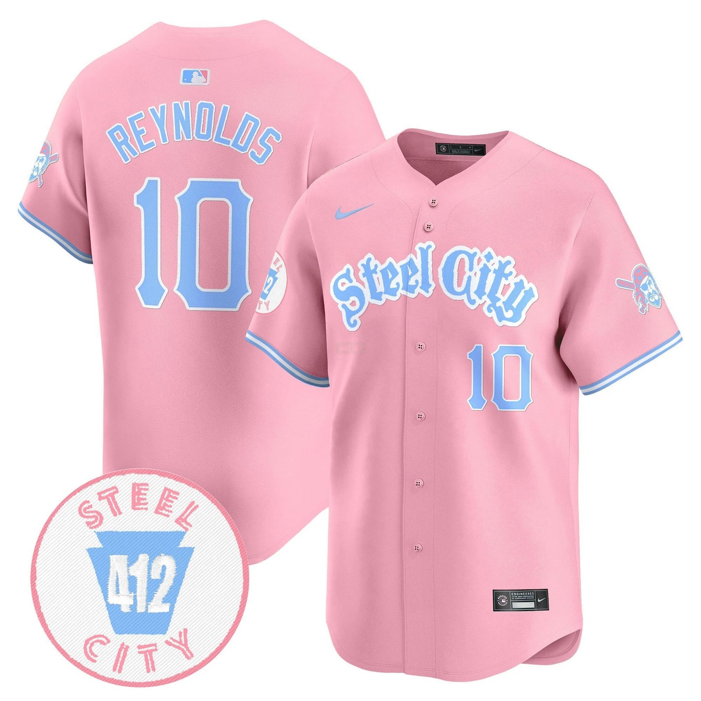 Camisa MLB Unisex Pittsburgh Bubblegum Pink Vapor Premier Limited Jersey V2