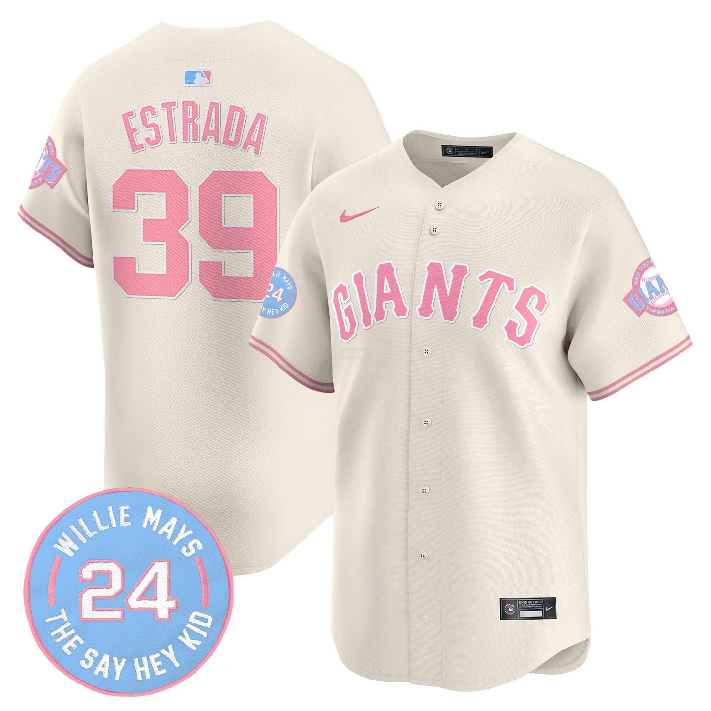 Camisa MLB Unisex San Francisco Bubblegum Pink Vapor Premier Limited Jersey