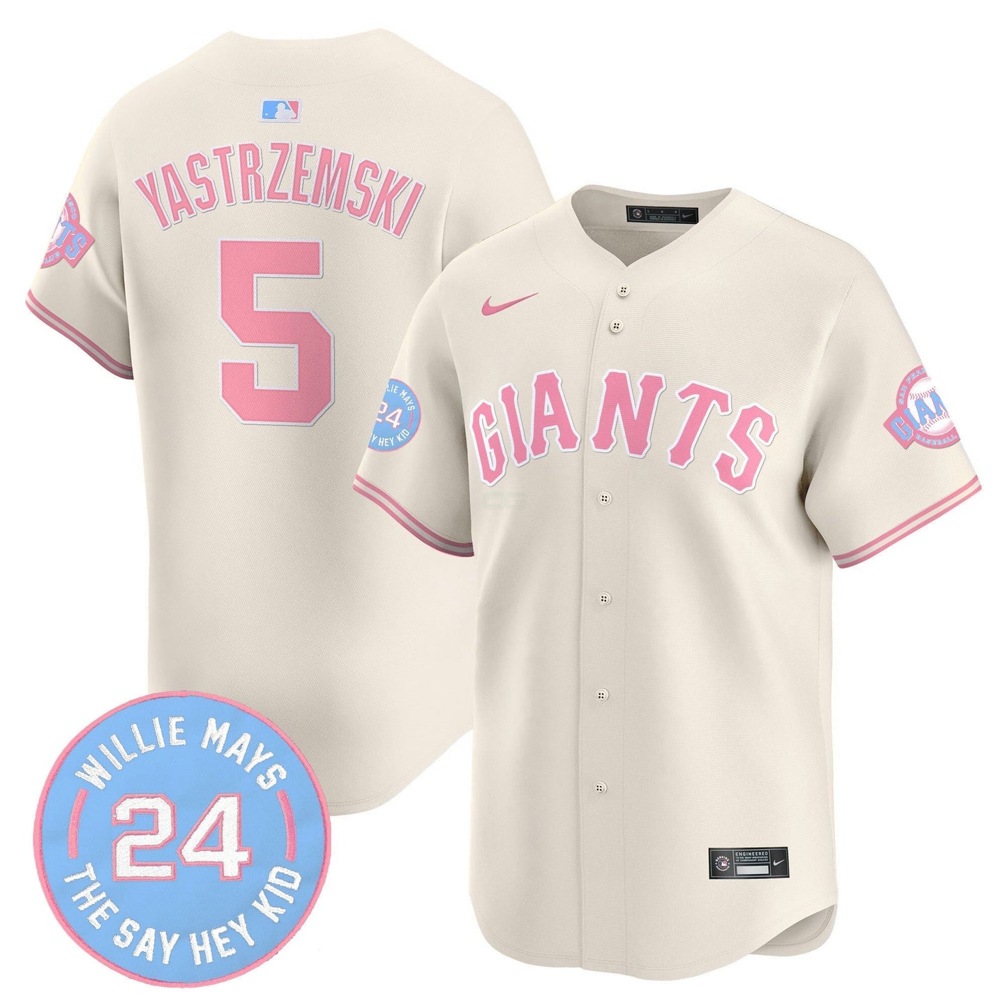Camisa MLB Unisex San Francisco Bubblegum Pink Vapor Premier Limited Jersey